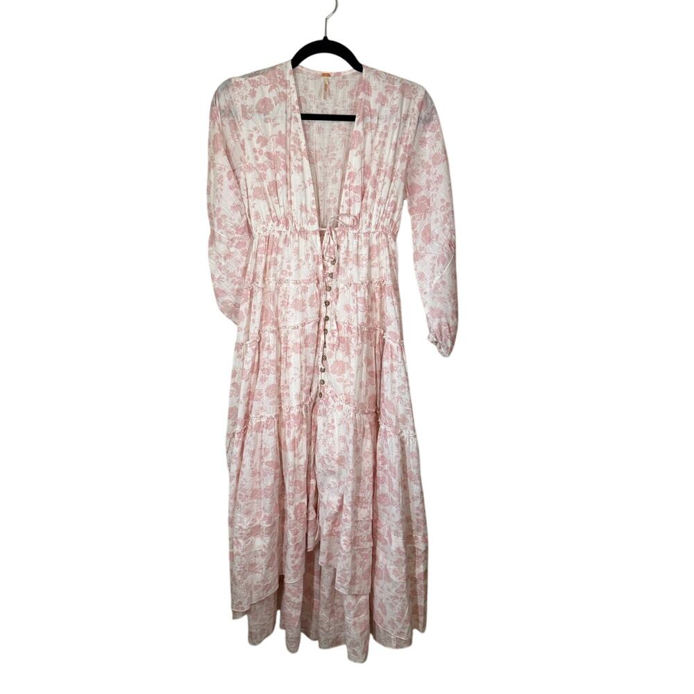 Free People Pappiet Cottage Floral Midi Dress XS